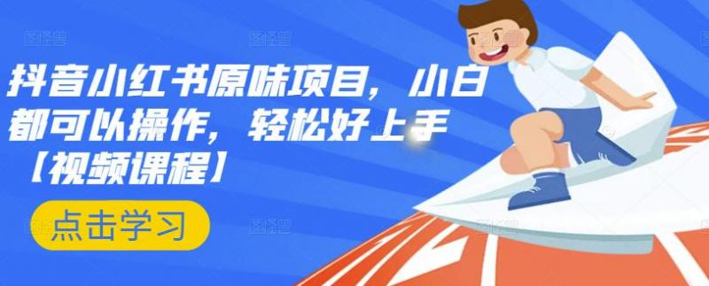 抖音小红书原味项目，小白都可以操作，轻松好上手【视频课程】|小鸡网赚博客