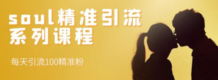 SOUL精准引流系列课程,每天引流100精准粉|小鸡网赚博客