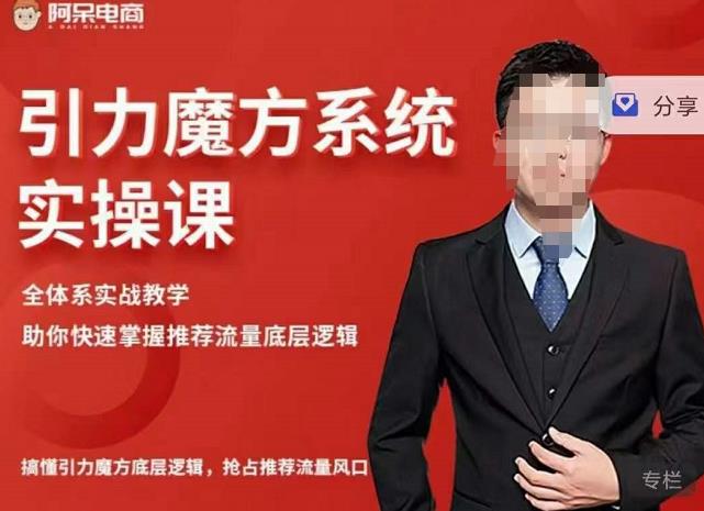 阿呆-引力魔方系统实操课，全体系实战教学，助你快速掌握推荐流量底层逻辑|小鸡网赚博客