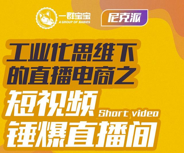 尼克派·工业化思维下的直播电商之短视频锤爆直播间，听话照做执行爆单|小鸡网赚博客