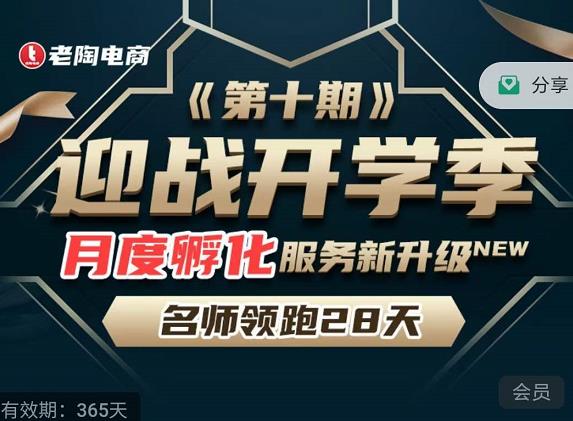 老陶电商《拼多多名师线上领跑28天-第10期》迎战开学季月度孵化实操复盘！|小鸡网赚博客