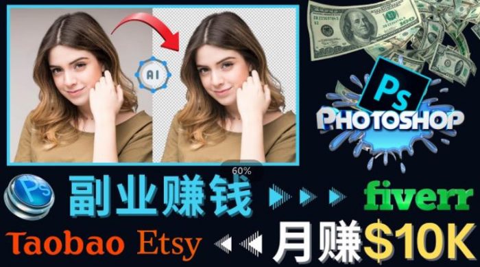 掌握PS修图技能，月赚5000美元以上–利用Adobe Photoshop赚钱的3种途径|小鸡网赚博客