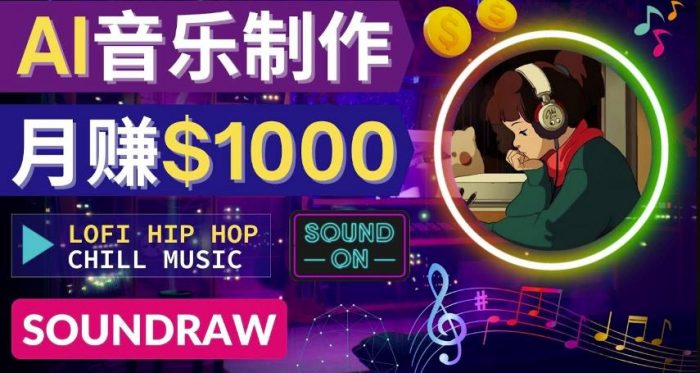 无需任何音乐基础：使用AI软件制作Lofi Hip Hop Chill Music月赚1000美元|小鸡网赚博客