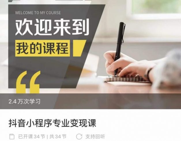 抖音小程序专业变现课，小程序各类玩法运营技巧变现|小鸡网赚博客