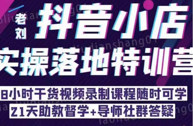 抖音小店实操落地特训营：抖音小店无货源精细化运营，抖店商品卡流量（22节）|小鸡网赚博客