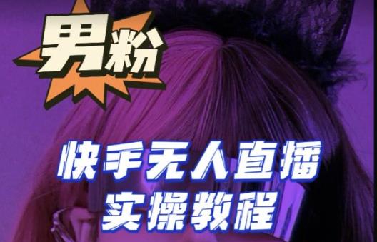 【男粉落地项目】零基础玩转男粉快手无人直播月入3w+，2023快手无人直播实操教程|小鸡网赚博客
