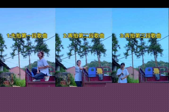 多胞胎实拍短视频玩法思路，5个一样的你一起唱歌，新奇有趣流量大！