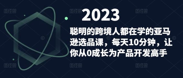 聪明的跨境人都在学的亚马逊选品课,每天10分钟,让你从0成长为产品开发高手|小鸡网赚博客