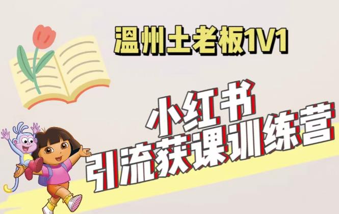 小红书1对1引流获客训练营：账号、内容、引流、成交（价值3999元）|小鸡网赚博客