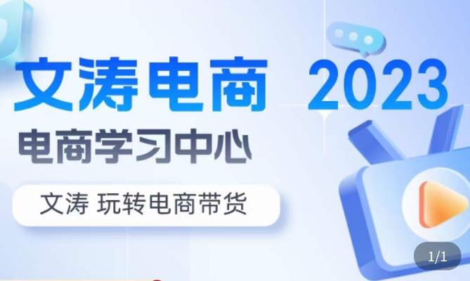 文涛电商·7天零基础自然流起号，​快速掌握店铺运营的核心玩法，突破自然展现量，玩转直播带货|小鸡网赚博客