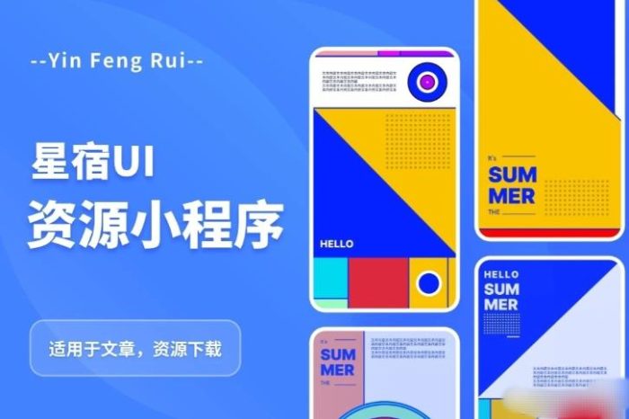 星宿UI2.4资源付费变现小程序支持流量主，适用于文章，资源下载【源码+教程】|小鸡网赚博客