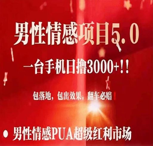 男性情感变现暴力项目，一台手机单号最高日收益3000+，当天变现|小鸡网赚博客