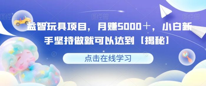 益智玩具项目，月赚5000＋，小白新手坚持做就可以达到【揭秘】|小鸡网赚博客