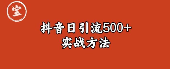 宝哥抖音直播引流私域的6个方法，日引流500+|小鸡网赚博客
