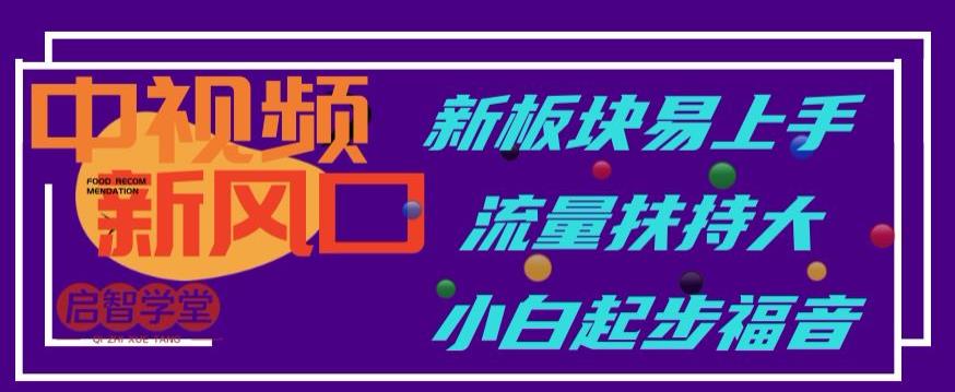 中视频新风口，新板块易上手，流量扶持大，小白起步福音【揭秘】|小鸡网赚博客