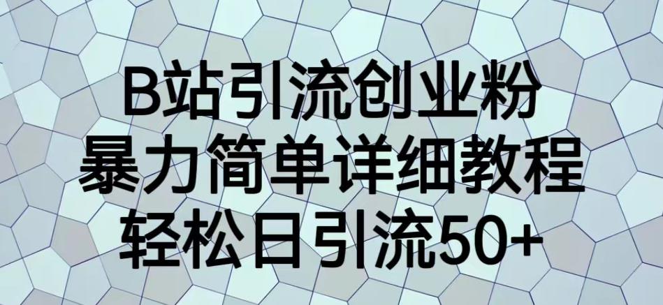 B站引流创业粉，暴力简单详细教程，轻松日引流50+【揭秘】|小鸡网赚博客