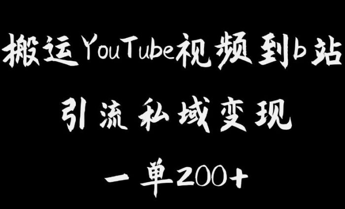 搬运YouTube视频到b站，引流私域一单利润200+，几乎0成本！【揭秘】|小鸡网赚博客