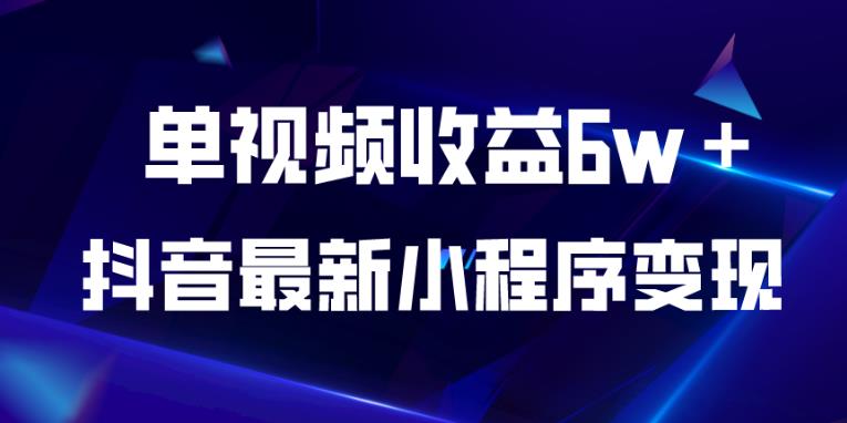 抖音最新小程序变现项目，单视频收益6w＋，小白可做【揭秘】|小鸡网赚博客