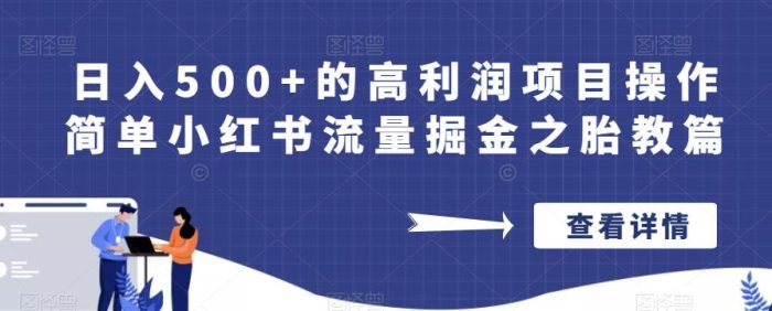 日入500+的高利润项目操作简单小红书流量掘金之胎教篇【揭秘】|小鸡网赚博客
