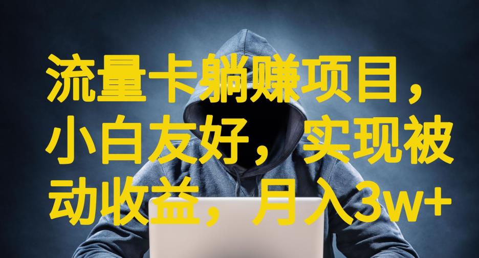流量卡躺赚项目，小白友好，开设后台，实现被动收益，只要出卡，就能一直赚钱，利润高昂【揭秘】|小鸡网赚博客