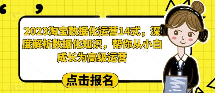2023淘宝数据化运营14式，深度解析数据化知识，帮你从小白成长为高级运营|小鸡网赚博客