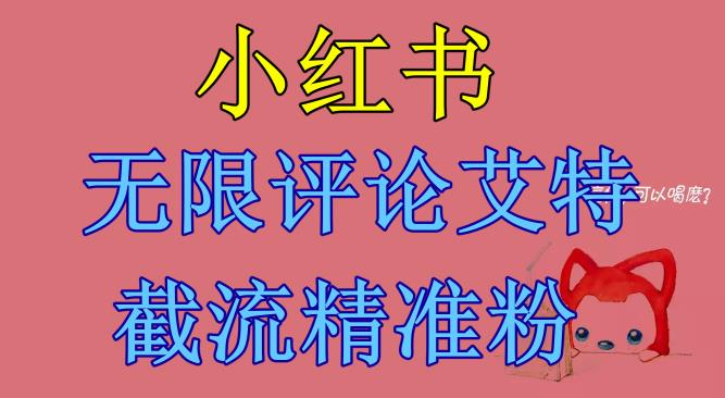 小红书无限评论艾特截流精准粉（软件+教程）|小鸡网赚博客