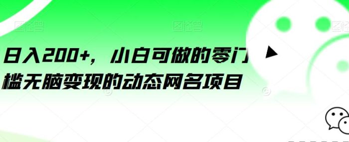 日入200+，小白可做的零门槛无脑变现的动态网名项目|小鸡网赚博客