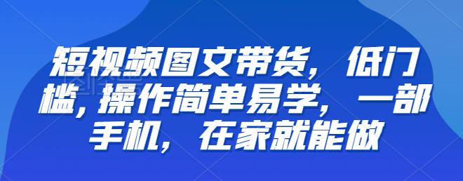 【推荐】短视频图文带货，低门槛,操作简单易学，一部手机，在家就能做|小鸡网赚博客