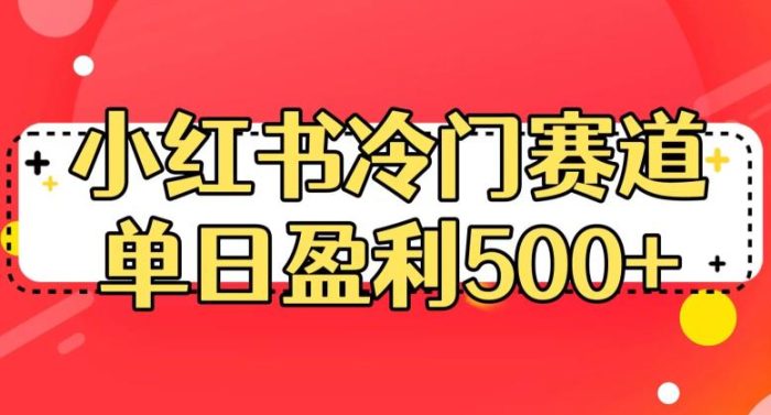 小红书冷门赛道，单日盈利500+【揭秘】|小鸡网赚博客