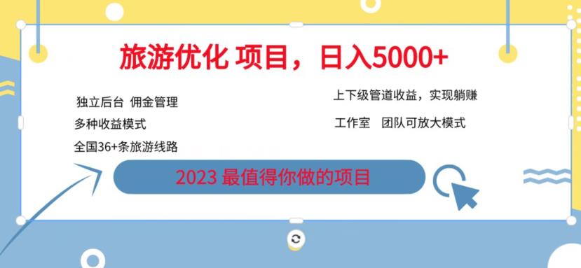 7.22旅游项目最新模式，独立后台+全国35+线路，日入5000+【揭秘】|小鸡网赚博客