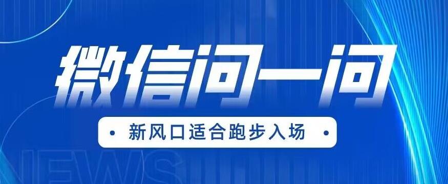 全网首发微信问一问新风口变现项目（价值1999元）【揭秘】|小鸡网赚博客