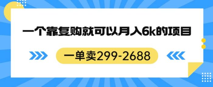 一单卖299-2688，一个靠复购就可以月入6k的暴利项目【揭秘】|小鸡网赚博客