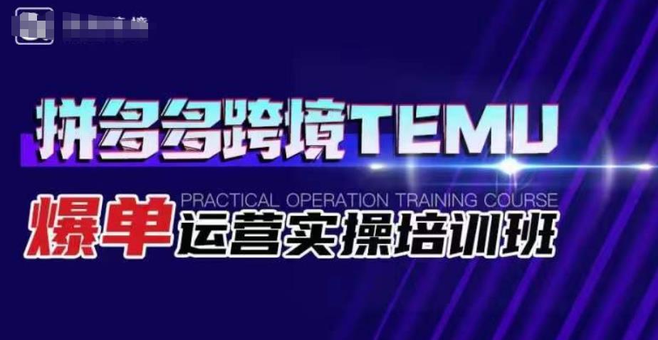 拼多多跨境TEMU爆单运营实操培训班，海外拼多多的选品、运营、爆单|小鸡网赚博客