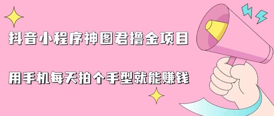 抖音小程序神图君撸金项目，用手机每天拍个手型挂载一下小程序就能赚钱【揭秘】|小鸡网赚博客