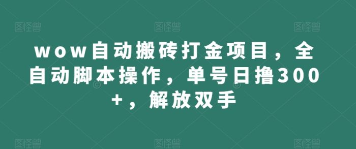 wow自动搬砖打金项目，全自动脚本操作，单号日撸300+，解放双手【揭秘】|小鸡网赚博客