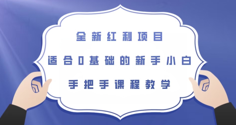 全新红利项目，适合0基础的新手小白，手把手课程教学【揭秘】|小鸡网赚博客
