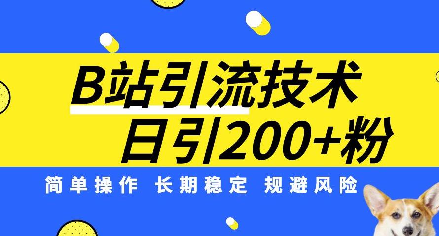 B站引流技术：每天引流200精准粉，简单操作，长期稳定，规避风险|小鸡网赚博客