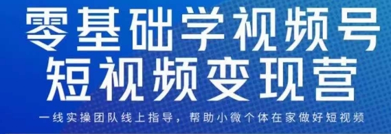 0基础学视频号短视频变现，适合新人学习的短视频变现课|小鸡网赚博客