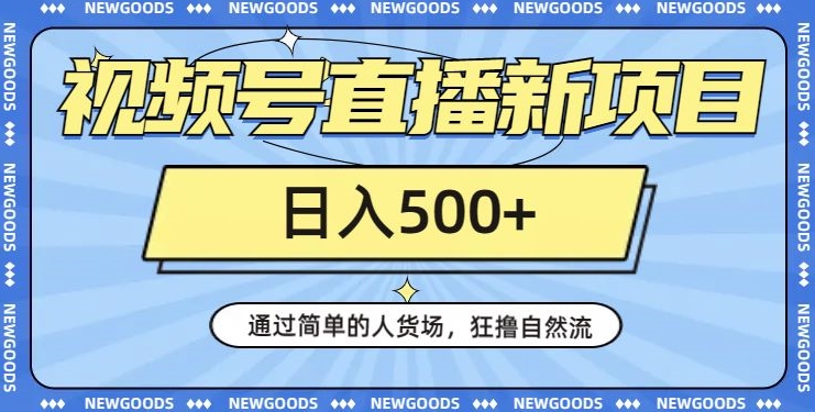 视频号直播新项目，通过简单的人货场，狂撸自然流，日入500+【260G资料】|小鸡网赚博客