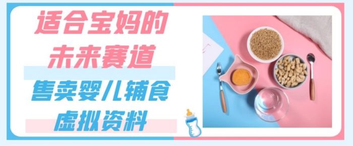 适合宝妈的未来赛道，售卖婴儿辅食虚拟资料，一份9.9-69.9元闭眼赚钱|小鸡网赚博客