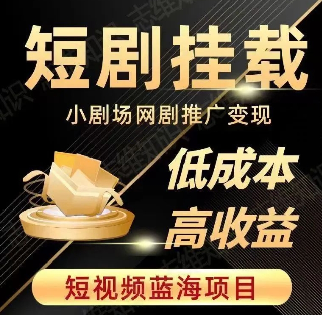 2023短视频蓝海项目，抖音快手短剧推广变现教程，低成本高收益|小鸡网赚博客