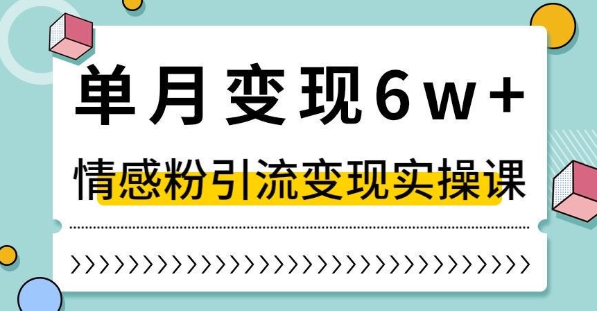 单月变现6W+，抖音情感粉引流变现实操课，小白可做，轻松上手，独家赛道【揭秘】|小鸡网赚博客