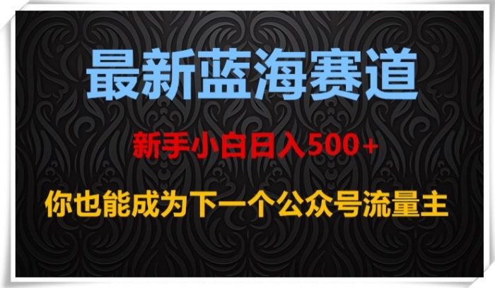最新蓝海赛道，新手小白日入500+，你也能成为下一个公众号流量主【揭秘】|小鸡网赚博客