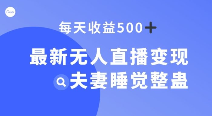 最新无人直播变现，夫妻睡觉整蛊，每天躺赚500+【揭秘】|小鸡网赚博客