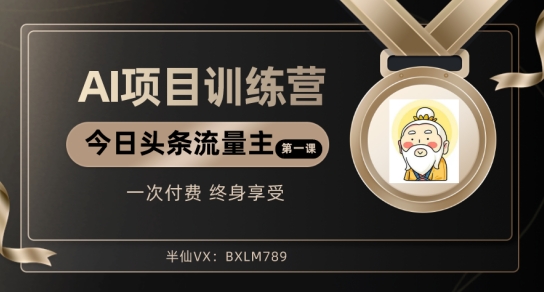 AI项目系列训练营（公众号流量主与今日头条篇）【揭秘】|小鸡网赚博客
