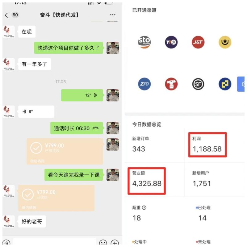 老秦轻创系列课程21:快递CPS项目,小白轻松月入过万,每天仅需2小时