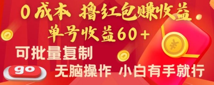 全新平台，0成本撸红包赚收益，单号收益60+，可批量复制，无脑操作，小白有手就行【揭秘】|小鸡网赚博客
