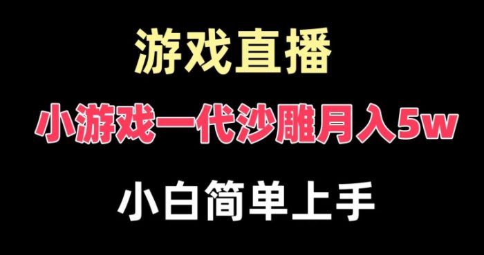 玩小游戏一代沙雕月入5w,爆裂变现,快速拿结果,高级保姆式教学【揭秘】|小鸡网赚博客