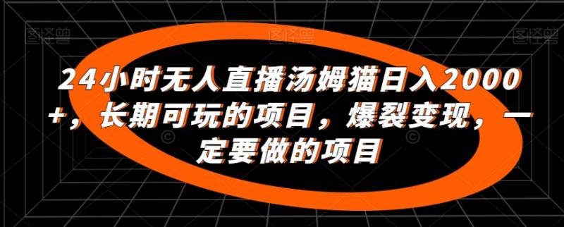 24小时无人直播汤姆猫日入2000+，长期可玩的项目，爆裂变现，一定要做的项目【揭秘】|小鸡网赚博客