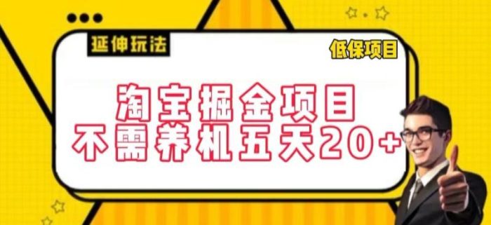 淘宝掘金项目,不需养机,五天20+,每天只需要花三四个小时【揭秘】|小鸡网赚博客